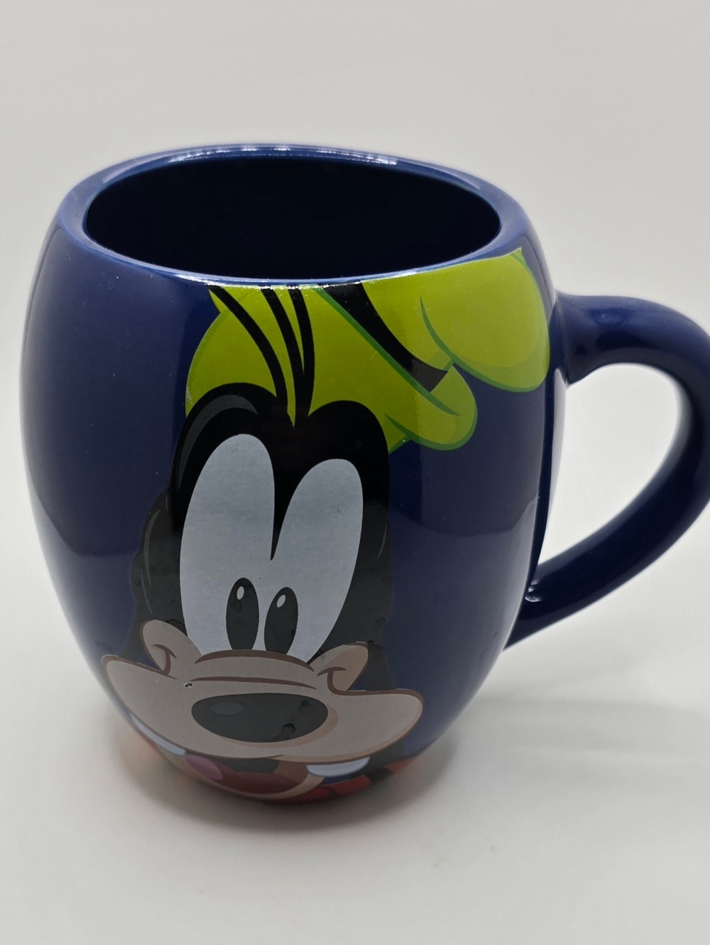 Disney Goofy Garwsh! Mug Disney Parks Blue Ceramic Coffee Cup Oversized 16oz EUC